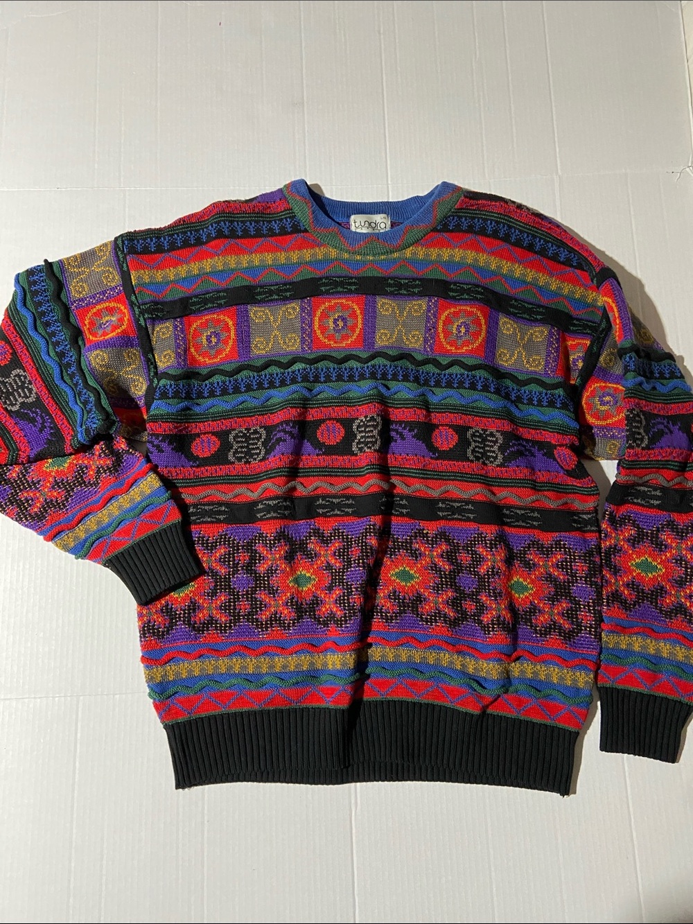 Vintage Tundra Canada knit sweater-100% Cotton Men’s Large